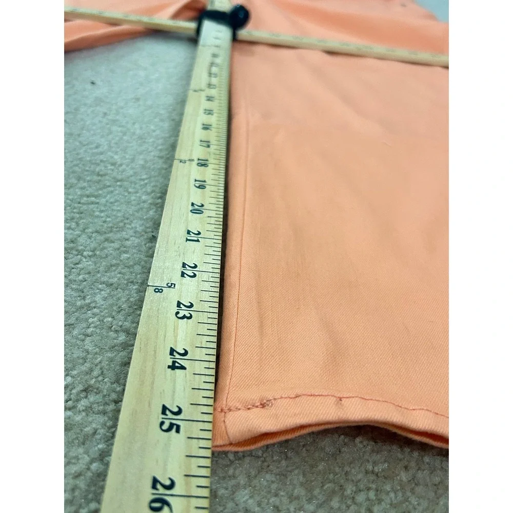 Blair Peach Orange Wide Leg Cropped Jeans Pants Womens Size‎ 14PS